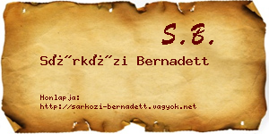 Sárközi Bernadett névjegykártya