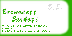 bernadett sarkozi business card