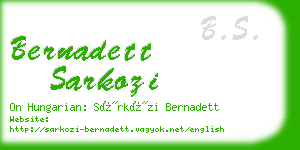bernadett sarkozi business card